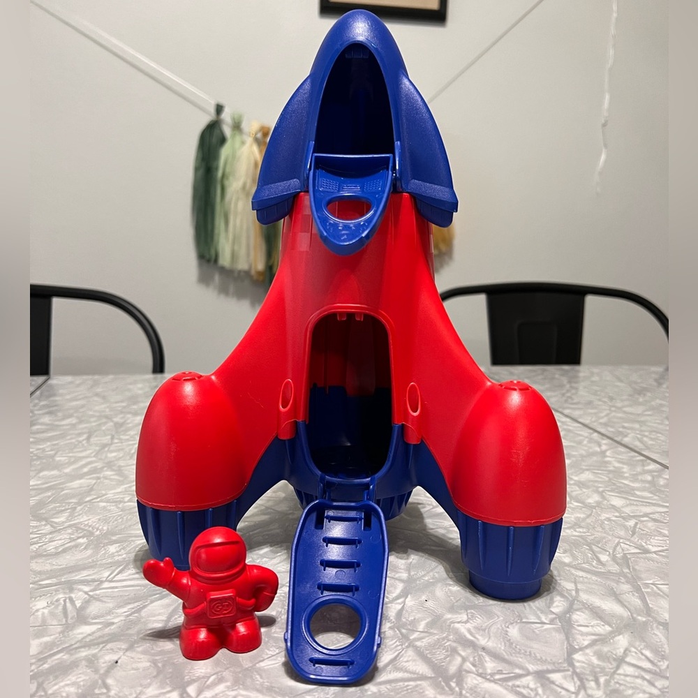 Green Toys Rocket, Red & Blue, Good Condition